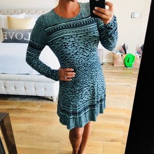 BCBG Blue Knit Kennidi Dress